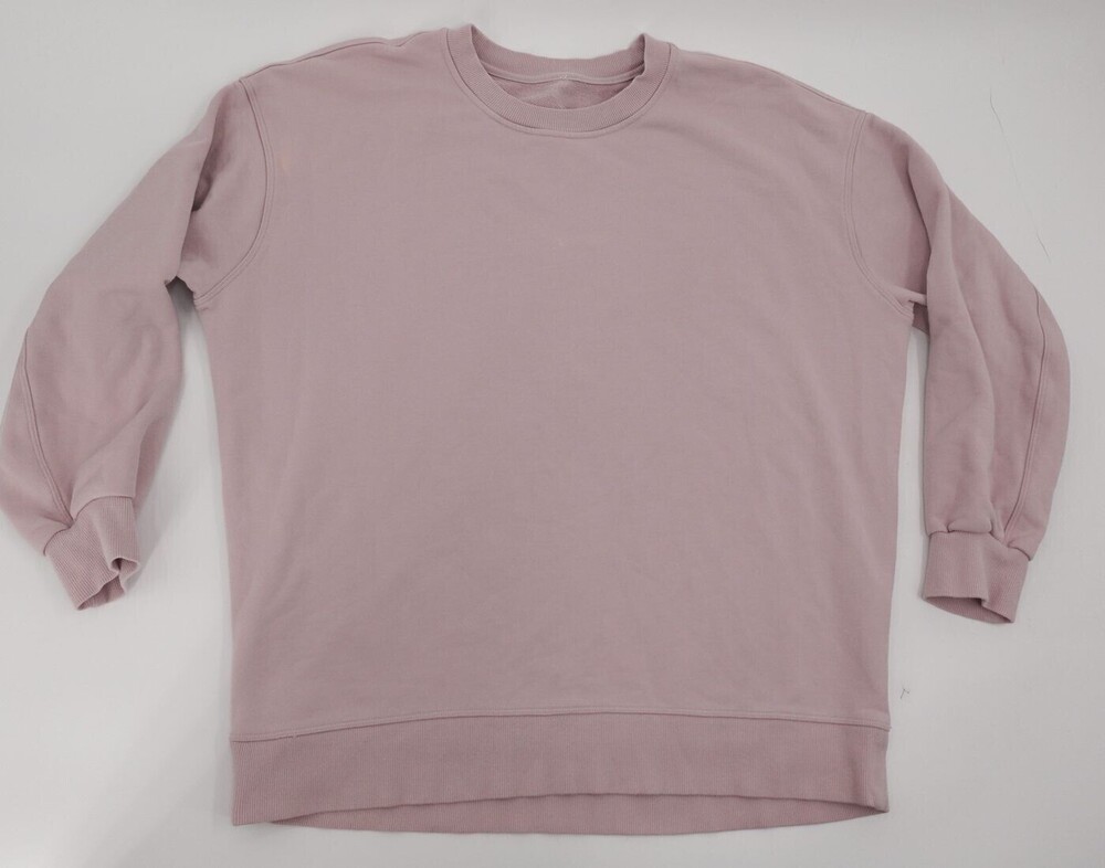 Lululemon Sweatshirt Womens Pink Pullover Oversized Crew Neck Workout